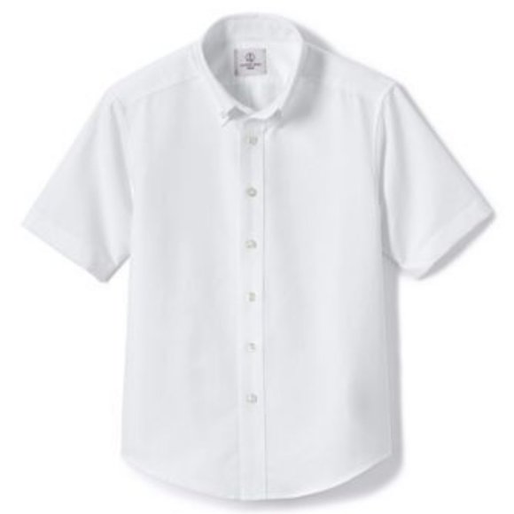 Lands' End Other - NWT LANDS' END UNIFORM BOY'S HUSKY SHORT SLEEVE OXFORD DRESS SHIRT WHITE 16H